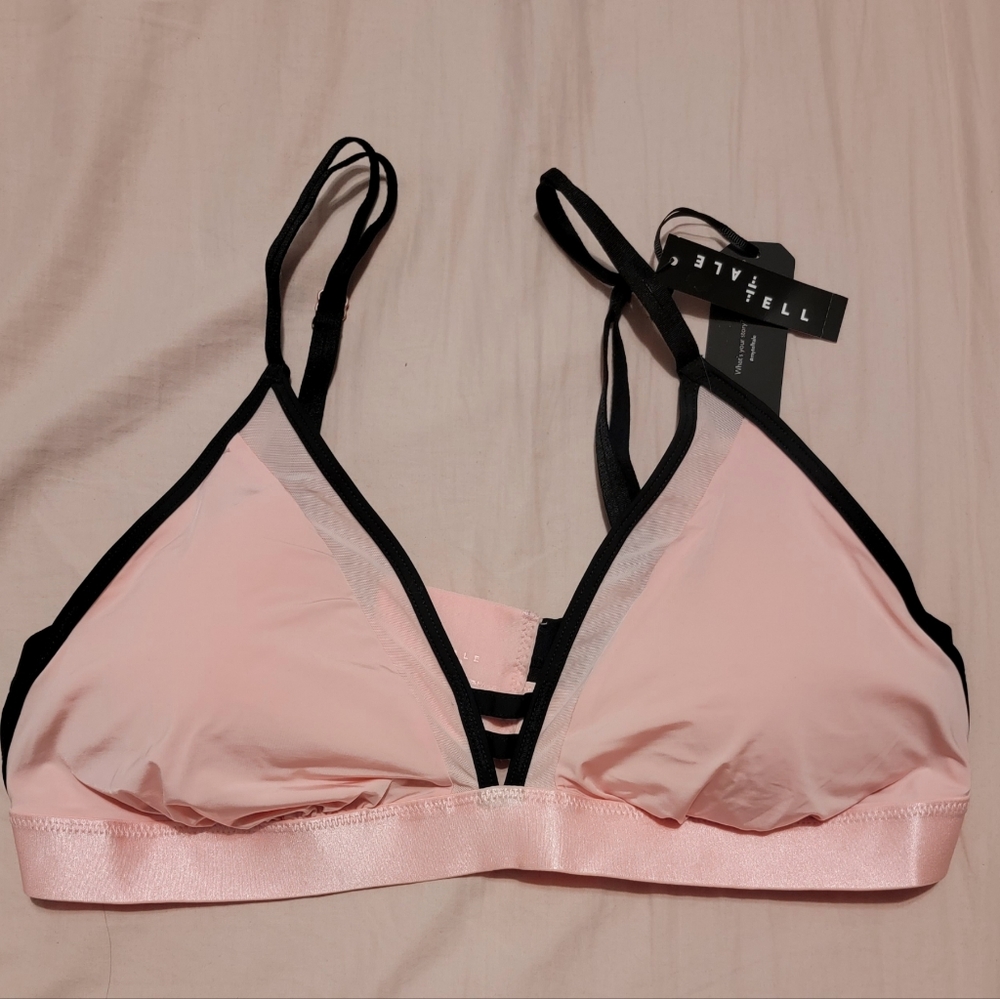Wireless Mesh Detail Adjustable Straps Bralette
